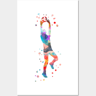 Volleyball girl Posters and Art